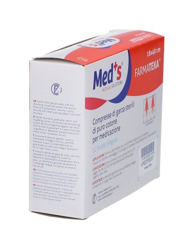 GARZA COMPRESSA MEDS FARMATEXA 12/8 18X40CM 12 PEZZI