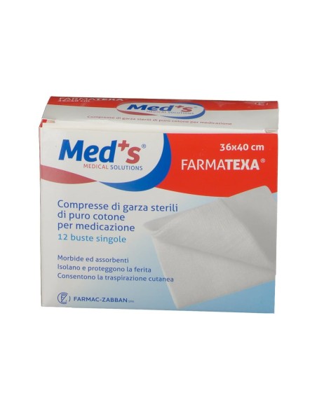 GARZA COMPRESSA MEDS 12/8 36X40CM 12 PEZZI