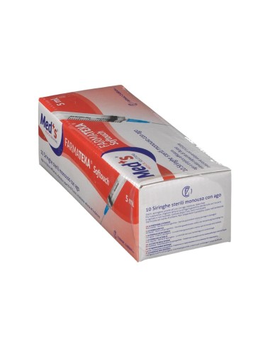 SIRINGA MEDS 5 ML 14 GAUGE 10 PEZZI