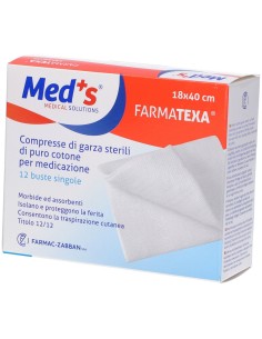 GARZA COMPRESSA MEDS 12/12 18X40CM 12 PEZZI