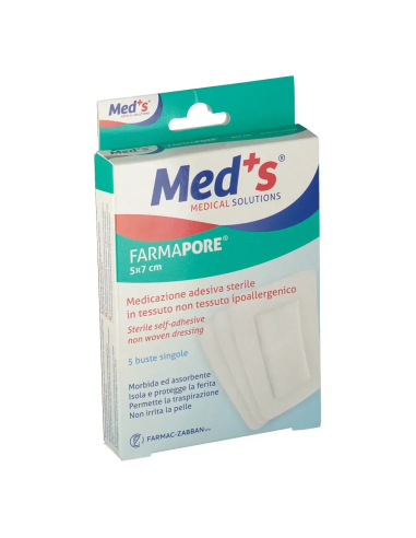 MEDICAZIONE ADESIVA MEDS 5X7CM 5 PEZZI