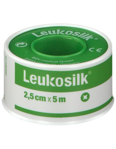 CEROTTO IN ROCCHETTO LEUKOSILK IPOALLERGENICO BIANCO 2,5X500 CM