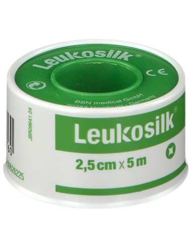 CEROTTO IN ROCCHETTO LEUKOSILK IPOALLERGENICO BIANCO 2,5X500 CM
