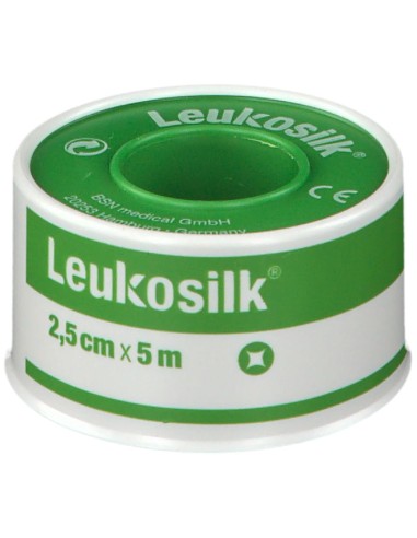 CEROTTO IN ROCCHETTO LEUKOSILK IPOALLERGENICO BIANCO 2,5X500 CM