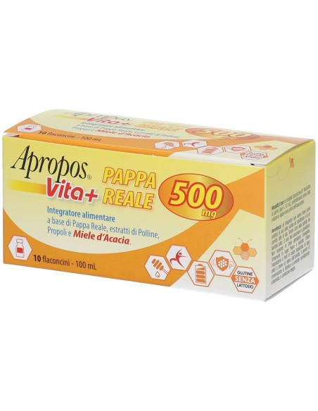 APROPOS VITA+ PAPPA REALE 500 MG 10 FLACONCINI 10 ML