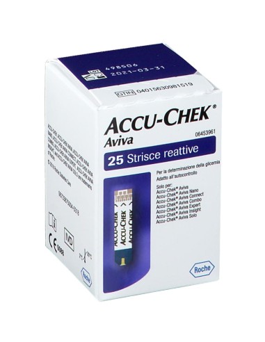 STRISCE MISURAZIONE GLICEMIA ACCU-CHEK AVIVA BRK RETAIL 25 PEZZI