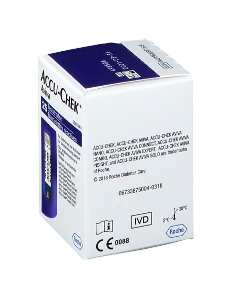 STRISCE MISURAZIONE GLICEMIA ACCU-CHEK AVIVA BRK RETAIL 25 PEZZI