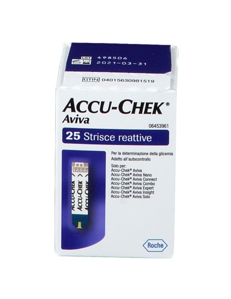 STRISCE MISURAZIONE GLICEMIA ACCU-CHEK AVIVA BRK RETAIL 25 PEZZI