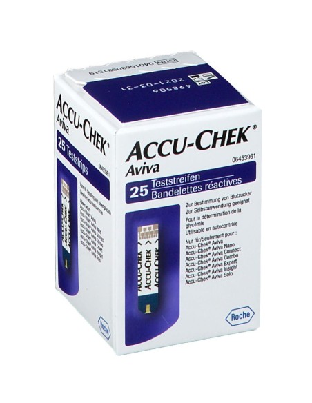 STRISCE MISURAZIONE GLICEMIA ACCU-CHEK AVIVA BRK RETAIL 25 PEZZI