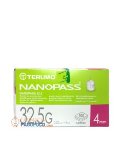 AGO PER PENNA DA INSULINA NANOPASS 32,5 GAUGE LUNGHEZZA 4 MM 100 PEZZI