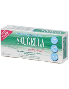 SAUGELLA ASSORBENTI COTTON TOUCH INTERNI SUPER 16 PEZZI TAGLIO PREZZO