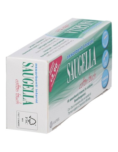 SAUGELLA ASSORBENTI COTTON TOUCH INTERNI SUPER 16 PEZZI TAGLIO PREZZO