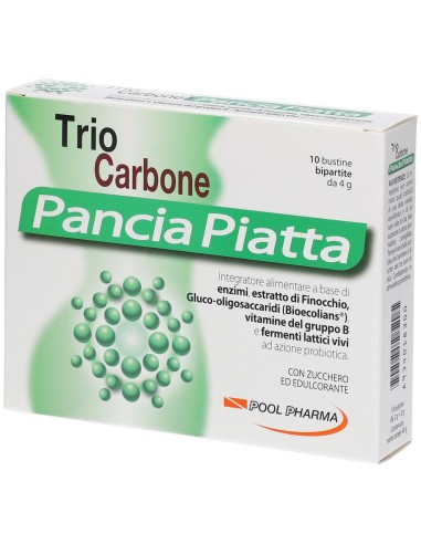 TRIOCARBONE PANCIA PIATTA 10 BUSTINE BIPARTITE 4 G