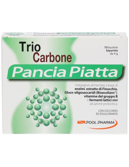 TRIOCARBONE PANCIA PIATTA 10 BUSTINE BIPARTITE 4 G