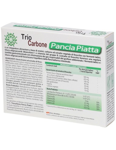 TRIOCARBONE PANCIA PIATTA 10 BUSTINE BIPARTITE 4 G