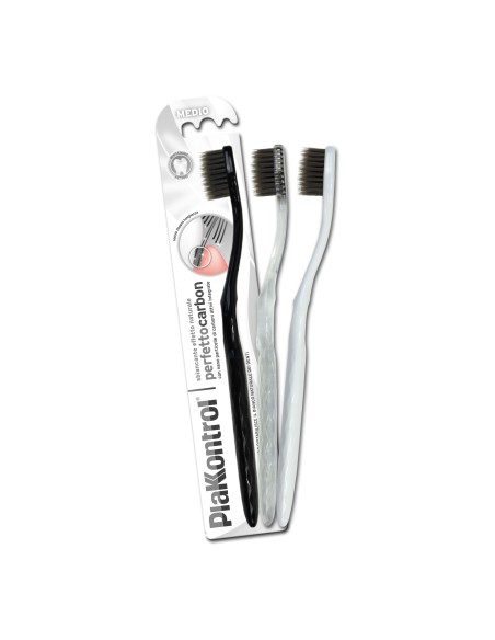 PLAKKONTROL PERFETTO CARBON SPAZZOLINO MANUALE BLISTER 1 PEZZO