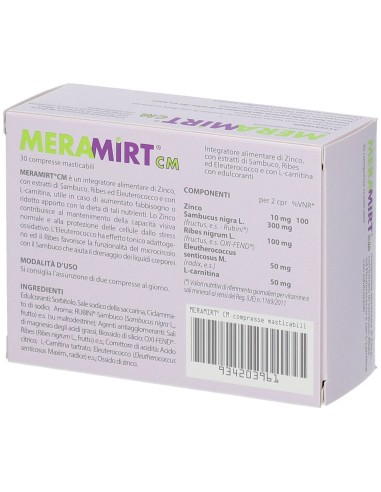 MERAMIRT CM 30 COMPRESSE MASTICABILI