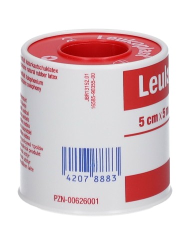 CEROTTO CHIRURGICO IN ROCCHETTO LEUKOPLAST PELLE 5X500 CM