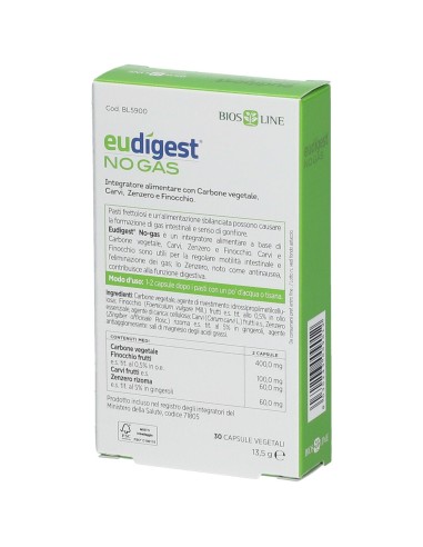 EUDIGEST NO GAS 30 CAPSULE VEGETALI