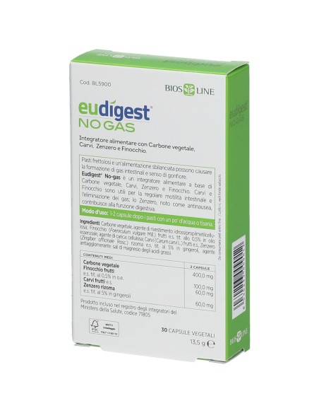 EUDIGEST NO GAS 30 CAPSULE VEGETALI