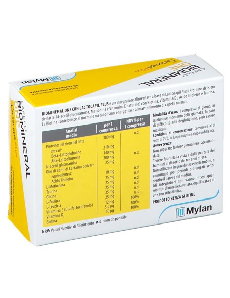 BIOMINERAL ONE LACTOCAPIL PLUS 30 COMPRESSE