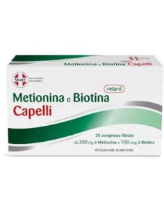 MATT DIVISIONE PHARMA METIONINA E BIOTINA RETARD CAPELLI 30 COMPRESSE