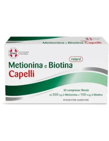 MATT DIVISIONE PHARMA METIONINA E BIOTINA RETARD CAPELLI 30 COMPRESSE