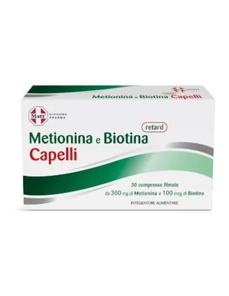 MATT DIVISIONE PHARMA METIONINA E BIOTINA RETARD CAPELLI 30 COMPRESSE