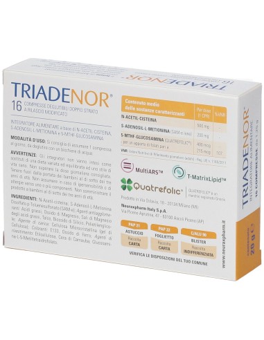 TRIADENOR 16 COMPRESSE 20 G