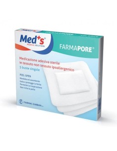 MEDICAZIONE MEDS FARMAPORE ADESIVA STERILE CM15X15 ASTUCCIO 5 PEZZI