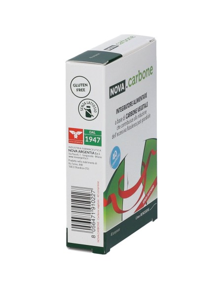 NOVA CARBONE VEGETALE 40 COMPRESSE