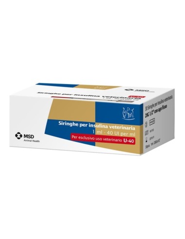 SIRINGA INSULINA USO VETERINARIO MSD-AH 30 SIRINGHE 40 UI/ML