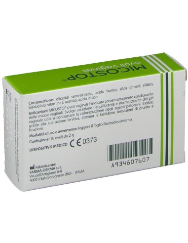 MICOSTOP OVULI VAGINALI 10 PEZZI 2 G