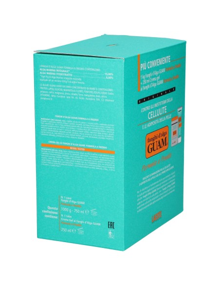GUAM FANGHI D'ALGA CONFEZIONE CONVENIENZA FREDDA CON FANGHI D'ALGA GUAM 1 KG + CREMA GEL 250 ML FORMULA A FREDDO