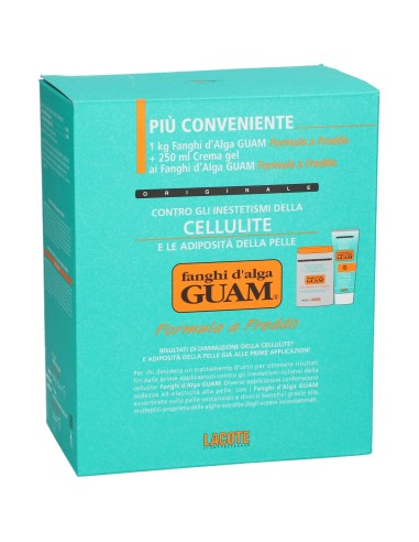 GUAM FANGHI D'ALGA CONFEZIONE CONVENIENZA FREDDA CON FANGHI D'ALGA GUAM 1 KG + CREMA GEL 250 ML FORMULA A FREDDO