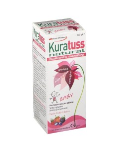 KURATUSS NATURAL SCIROPPO BAMBINI PER TOSSE SECCA E GRASSA CON MISURINO DOSATORE GUSTO FRUTTI DI BOSCO 210 G