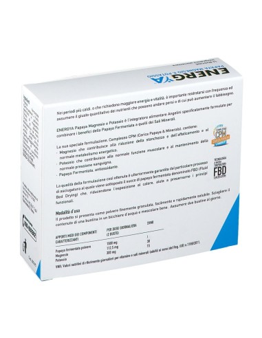 ENERGYA PAPAYA MAGNESIO POTASSIO 14 BUSTINE