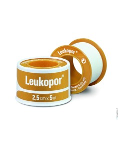 CEROTTO IN ROCCHETTO LEUKOPOR IPOALLERGENICO TESSUTO NON TESSUTO BIANCO 2,5X500 CM