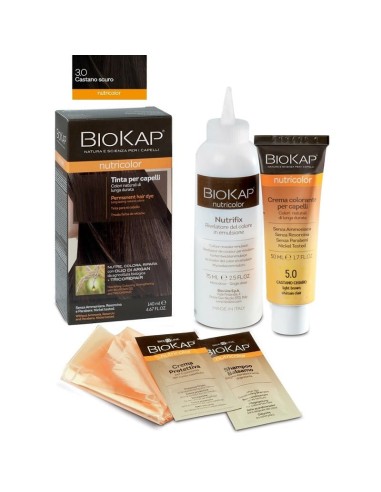 BIOKAP NUTRICOLOR 3,0 NEW CASTANO SCURO TINTA TUBO + FLACONE
