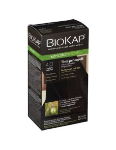 BIOKAP NUTRICOLOR DELICATO 4,00 CASTANO NATURALE TINTA TUBO + FLACONE