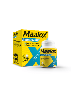 Maalox Reflurapid blocca il reflusso, neutralizza il bruciore da iperacidità, 40 Compresse