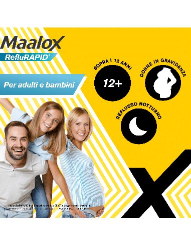 Maalox Reflurapid blocca il reflusso, neutralizza il bruciore da iperacidità, 40 Compresse