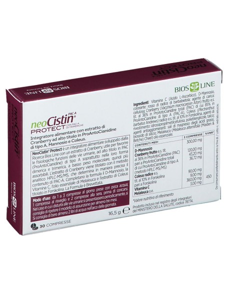 NEOCISTIN PAC A PROTECT 30 COMPRESSE