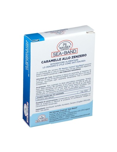 P6 NAUSEA CONTROL CARAMELLE ANTI NAUSEA VIAGGIO ALLO ZENZERO 24 PEZZI