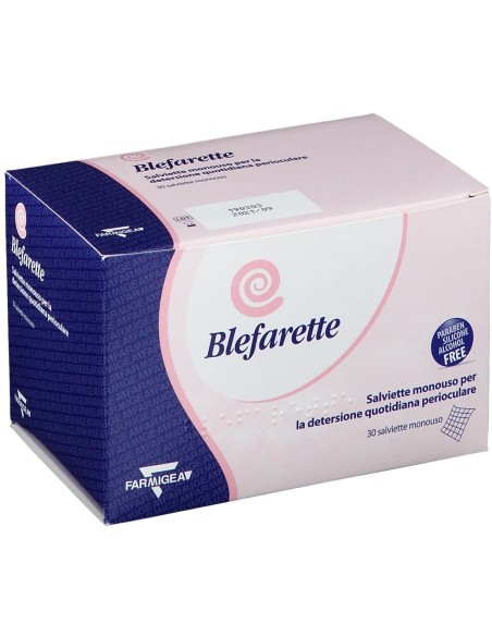 SALVIETTINE OCULARI MEDICATE BLEFARETTE SENZA PARABENI SENZA SILICONE SENZA ALCOOL 30 PEZZI