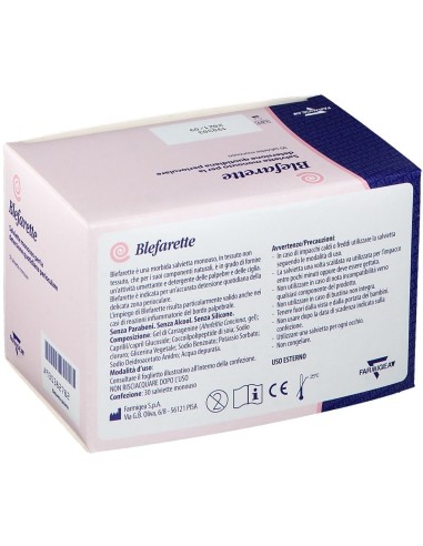 SALVIETTINE OCULARI MEDICATE BLEFARETTE SENZA PARABENI SENZA SILICONE SENZA ALCOOL 30 PEZZI
