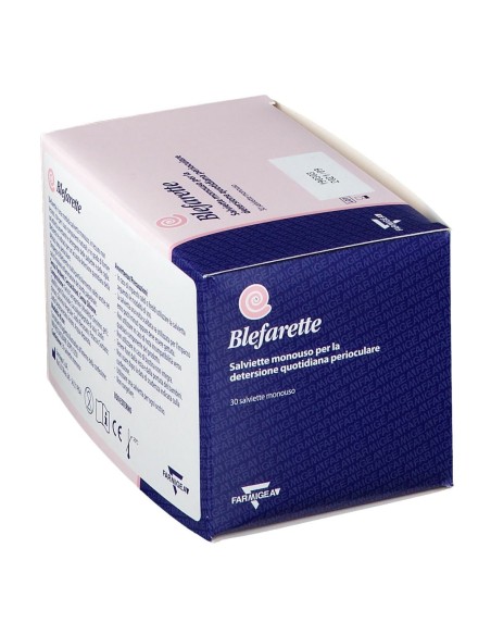 SALVIETTINE OCULARI MEDICATE BLEFARETTE SENZA PARABENI SENZA SILICONE SENZA ALCOOL 30 PEZZI
