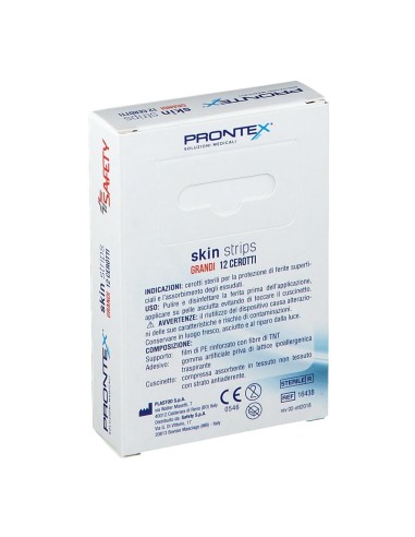 CEROTTO PRONTEX SKIN STRIPS FORMATO GRANDE ASTUCCIO 12 PEZZI
