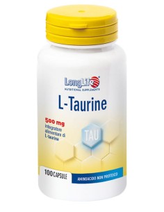 LONGLIFE L-TAURINE 500 MG 100 CAPSULE DI GELATINA DA 6,2 G 2