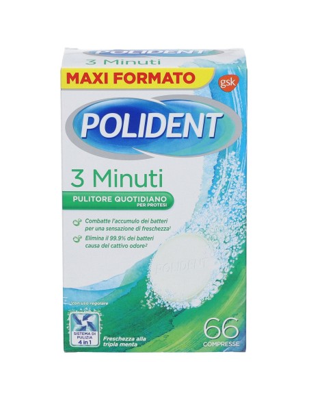 POLIDENT 3 MINUTI 66 COMPRESSE
